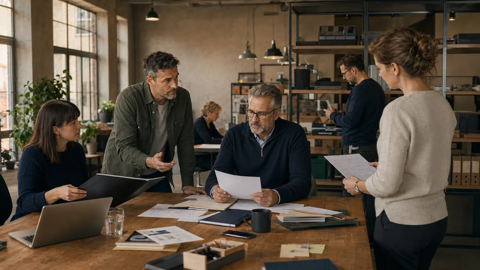 Several decisions and queries in an SME converge on one central person.
